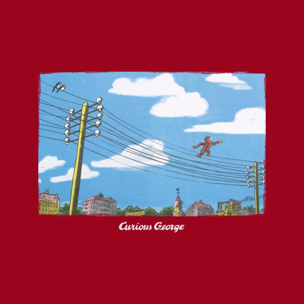Curious George Walking On Telephone Lines Men's Sweatshirt product image 7