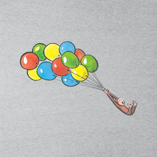Curious George Balloon Flying Backwards Women's Hooded product image 2
