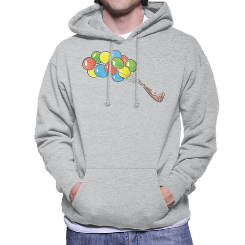 Curious George Balloon Flying Backwards Men's Hooded product image 1