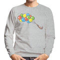 Curious George Balloon Flying Backwards Men's Sweatshirt product image 1