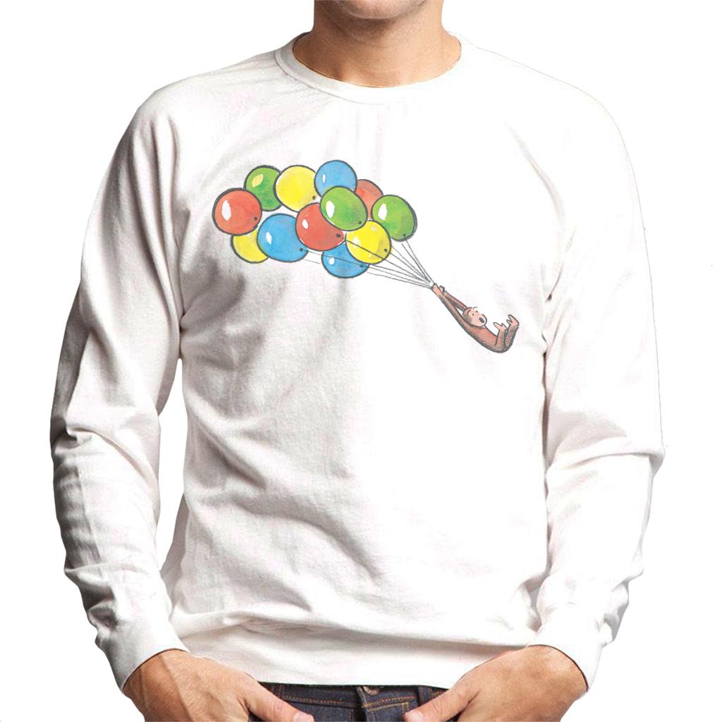 Curious George Balloon Flying Backwards Men's Sweatshirt product image 4