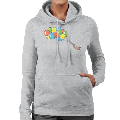 Curious George Balloon Flying Backwards Women's Hooded product image 1