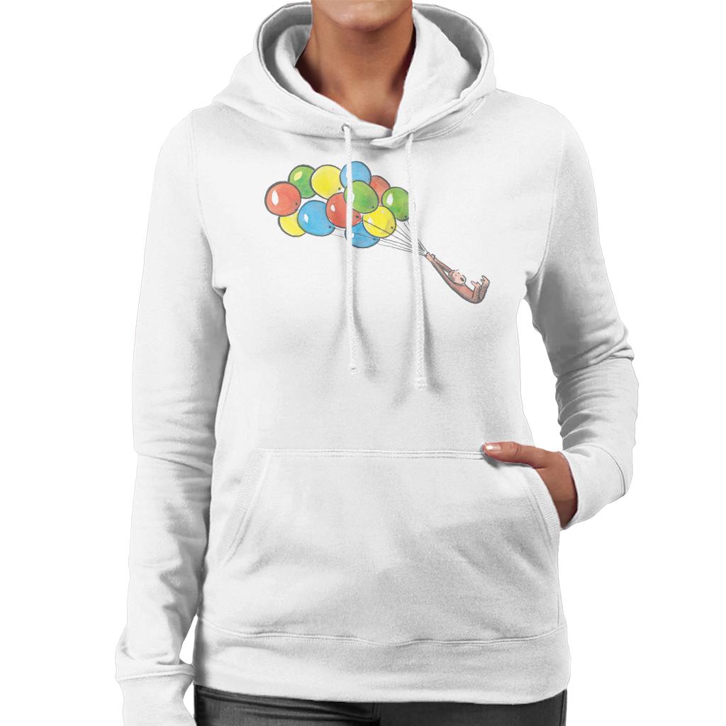 Curious George Balloon Flying Backwards Women's Hooded product image 4