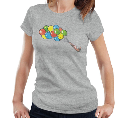 Curious George Balloon Flying Backwards Women's T-Shirt product image 1