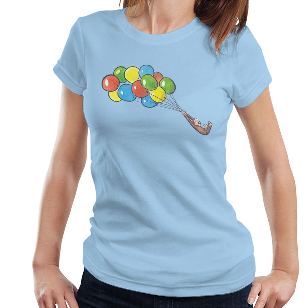 Curious George Balloon Flying Backwards Women's T-Shirt product image 6
