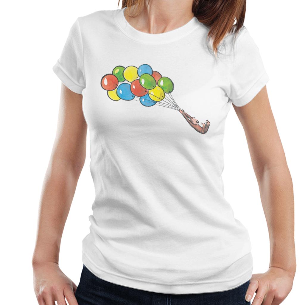 Curious George Balloon Flying Backwards Women's T-Shirt product image 4