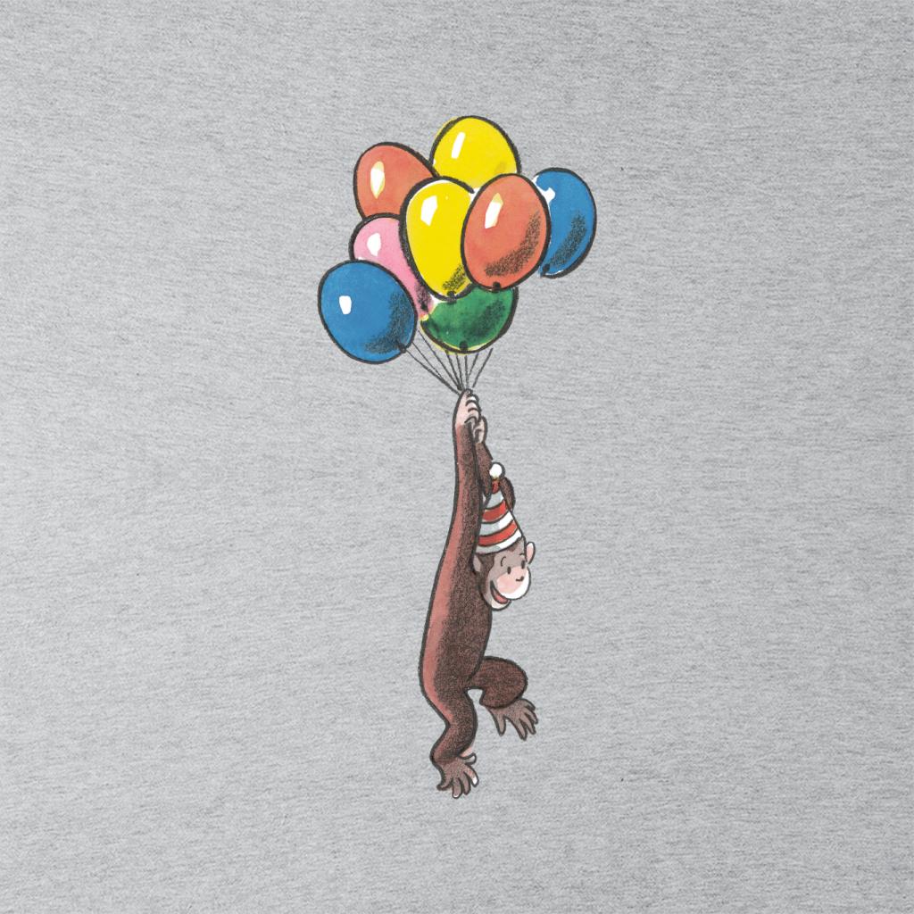 Curious George Balloon Flying Hat Men's Hooded Sweatshirt