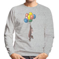 Curious George Balloon Flying Hat Men's Sweatshirt