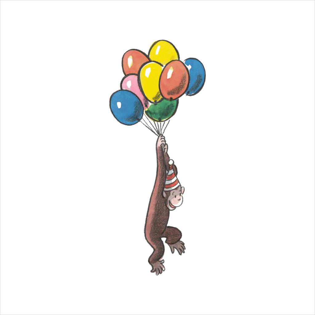 Curious George Balloon Flying Hat Women's Hooded Sweatshirt