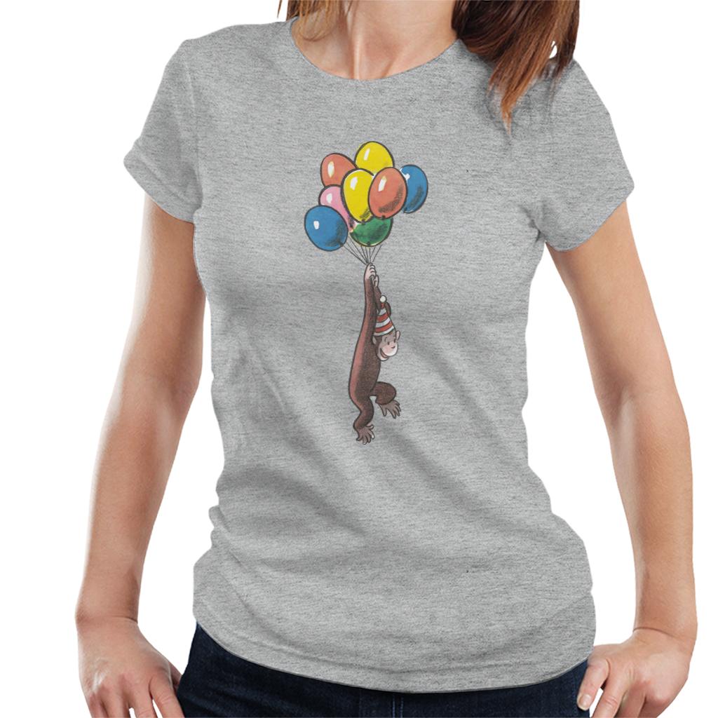 Curious George Balloon Flying Hat Women's T-Shirt