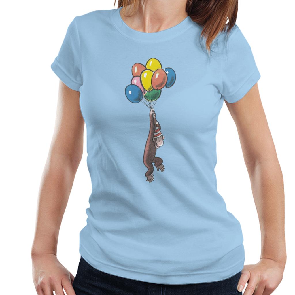 Curious George Balloon Flying Hat Women's T-Shirt