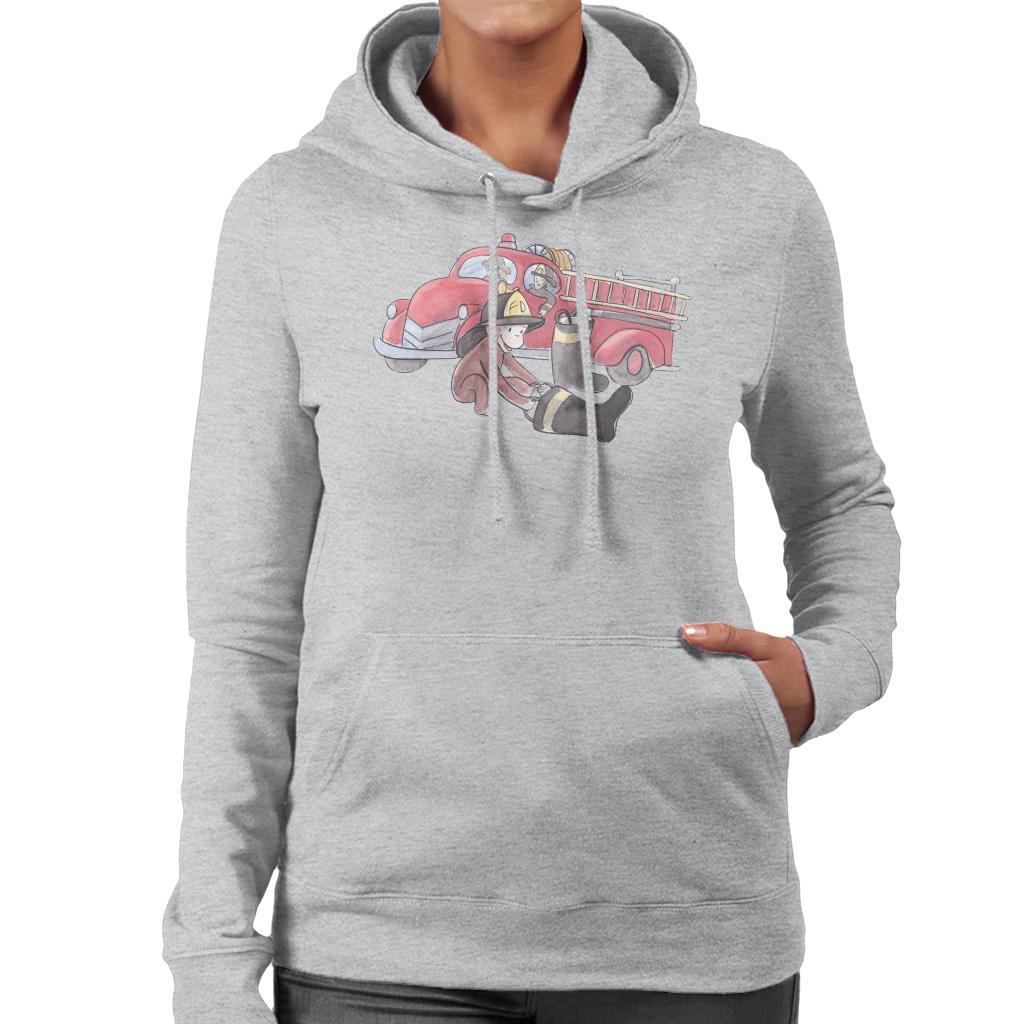 Curious George Balloon Fire Department Truck Women's Hooded product image 1