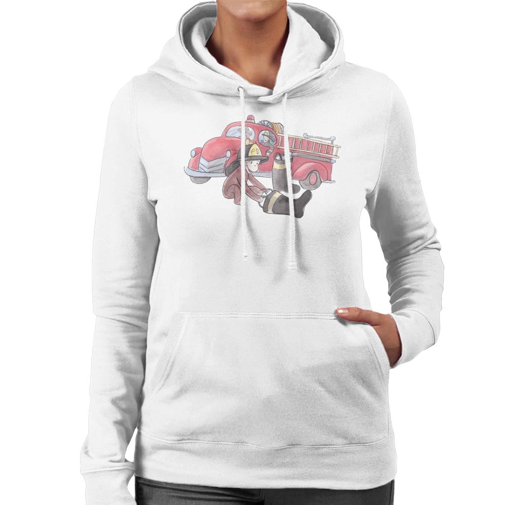 Curious George Balloon Fire Department Truck Women's Hooded product image 4