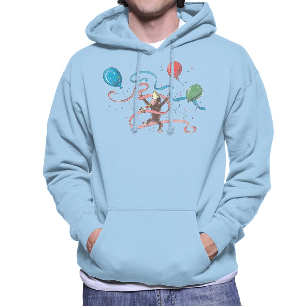Curious George Party Balloons Men's Hooded Sweatshirt product image 6