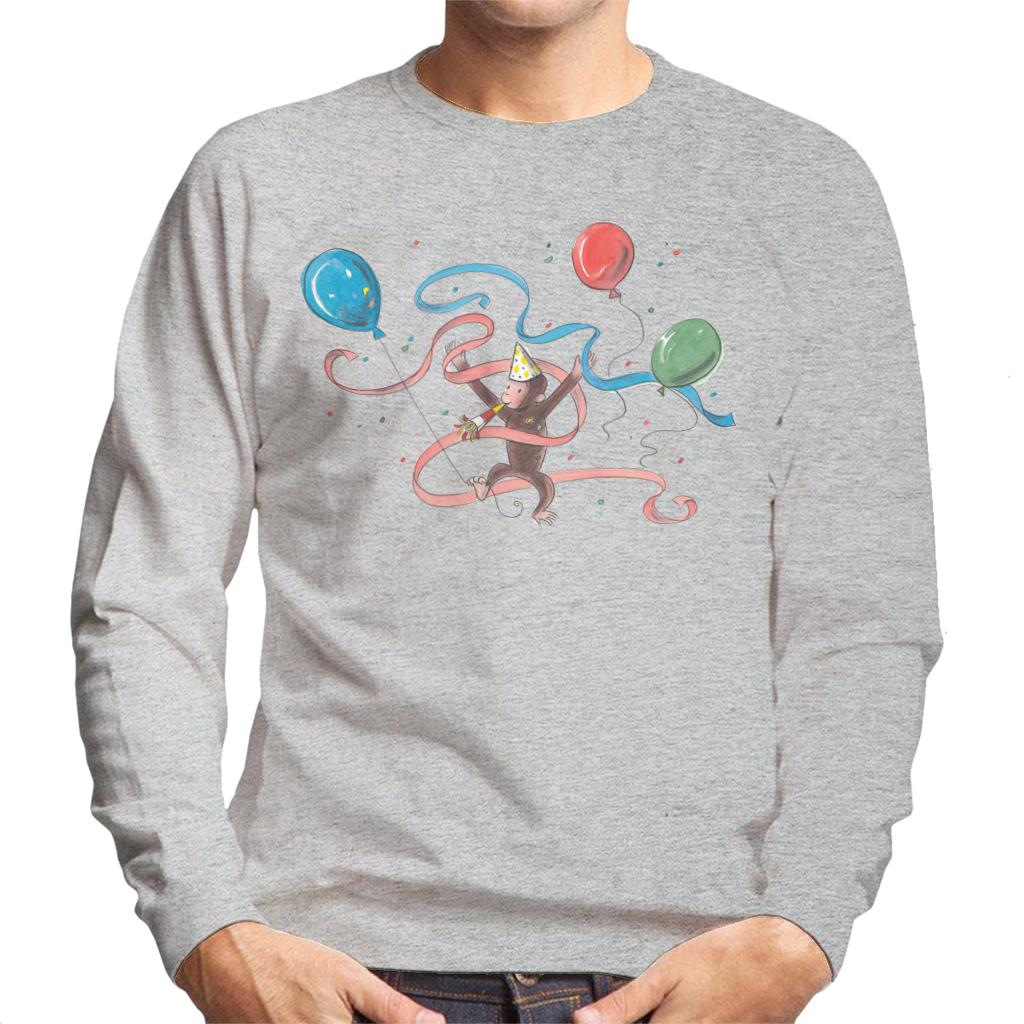 Curious George Party Balloons Men's Sweatshirt product image 1
