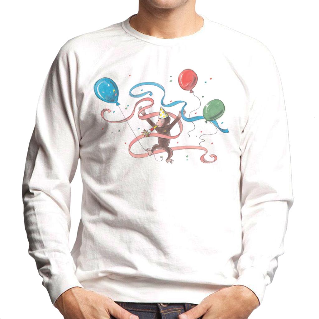 Curious George Party Balloons Men's Sweatshirt product image 4