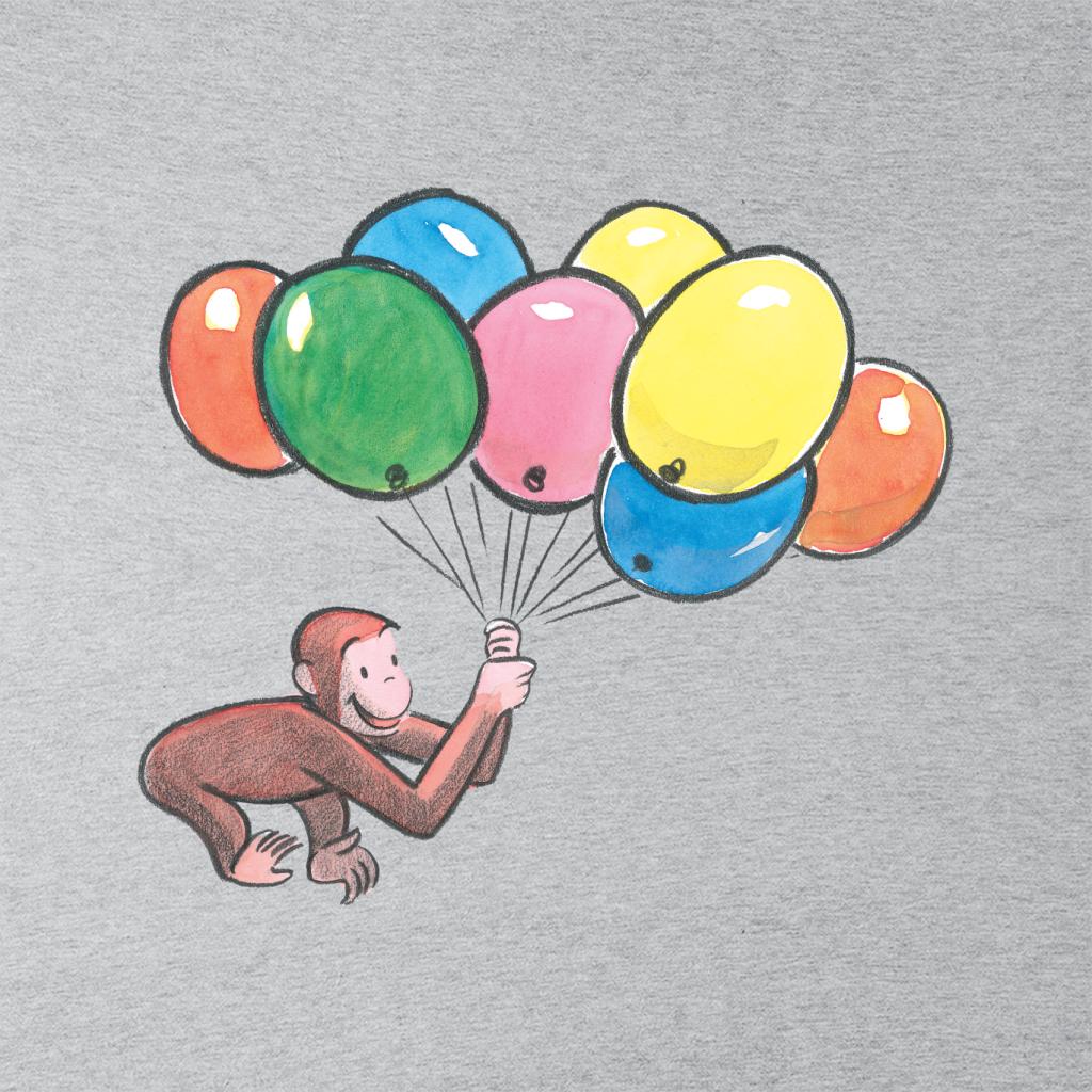 Curious George Holding Balloons Men's T-Shirt product image 2