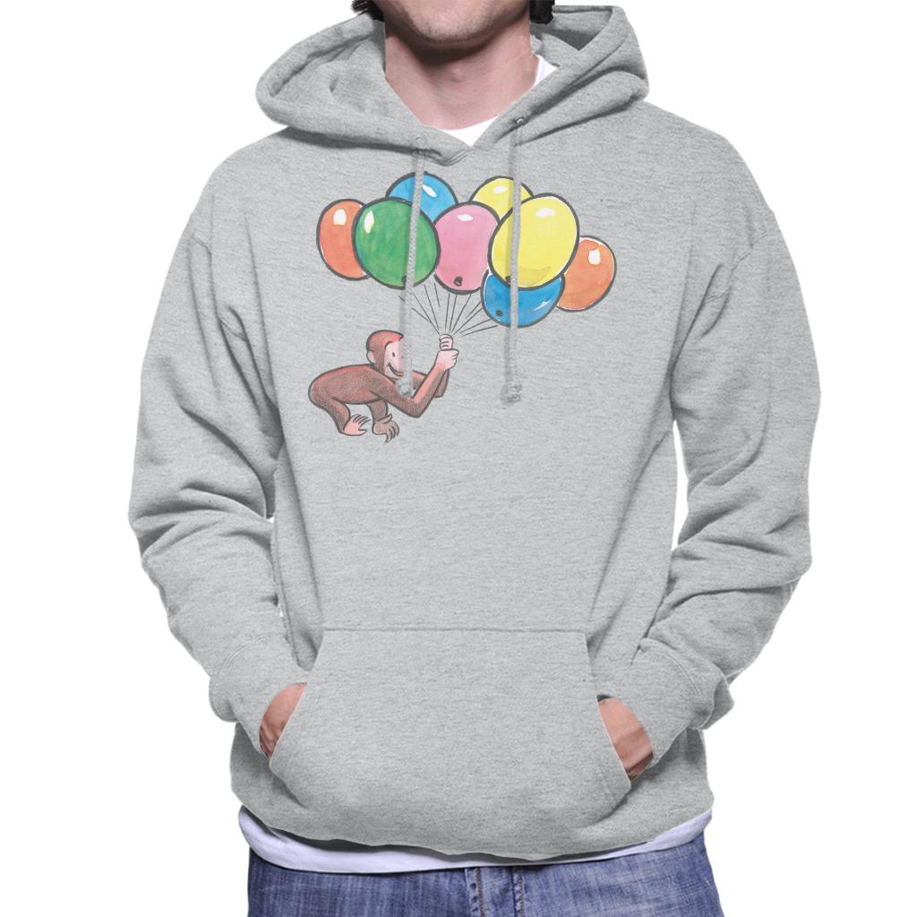 Curious George Holding Balloons Men's Hooded Sweatshirt product image 1