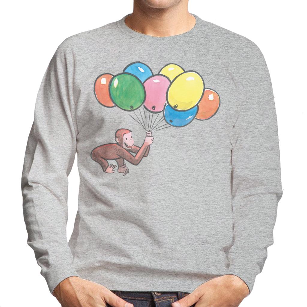 Curious George Holding Balloons Men's Sweatshirt product image 1