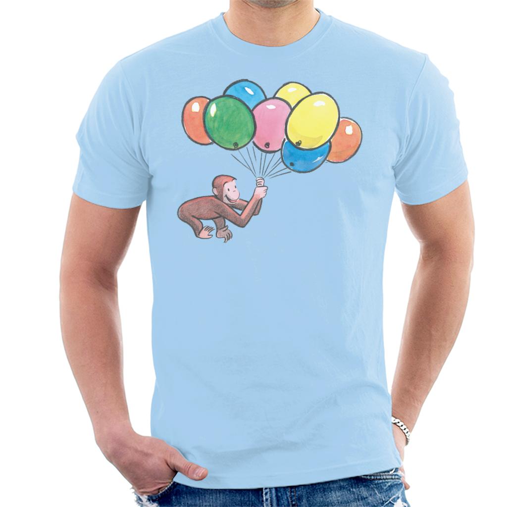 Curious George Holding Balloons Men's T-Shirt product image 6