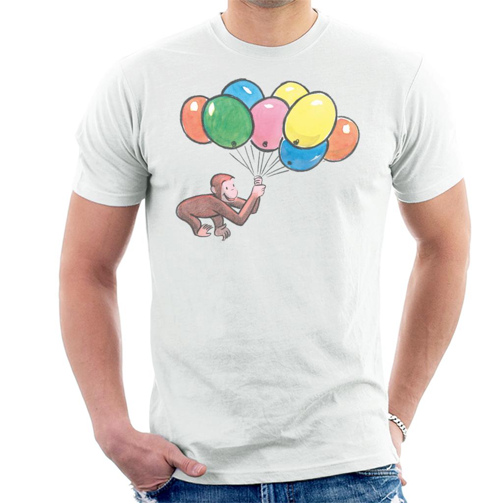 Curious George Holding Balloons Men's T-Shirt product image 4