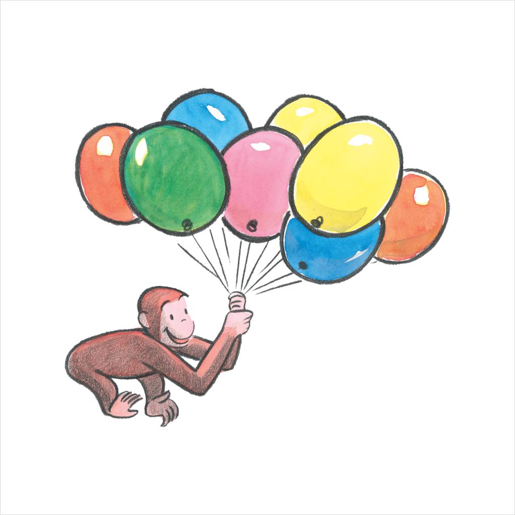 Curious George Holding Balloons Women's T-Shirt product image 5