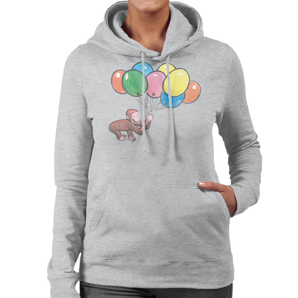 Curious George Holding Balloons Women's Hooded Sweatshirt product image 1