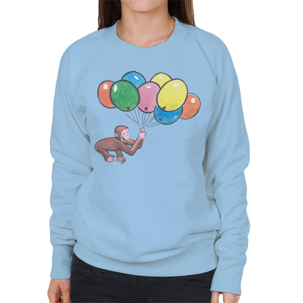 Curious George Holding Balloons Women's Sweatshirt product image 6