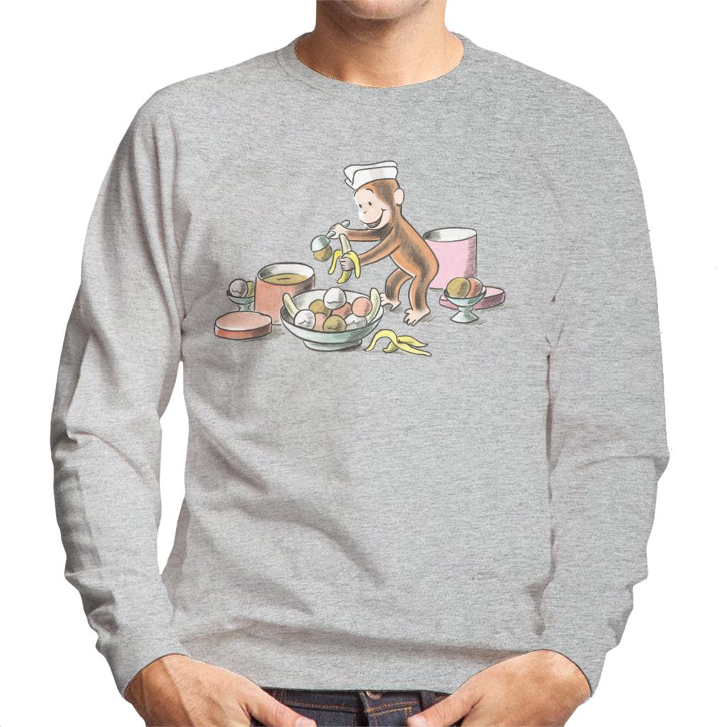 Curious George Ice Cream And Bananas Men's Sweatshirt product image 1