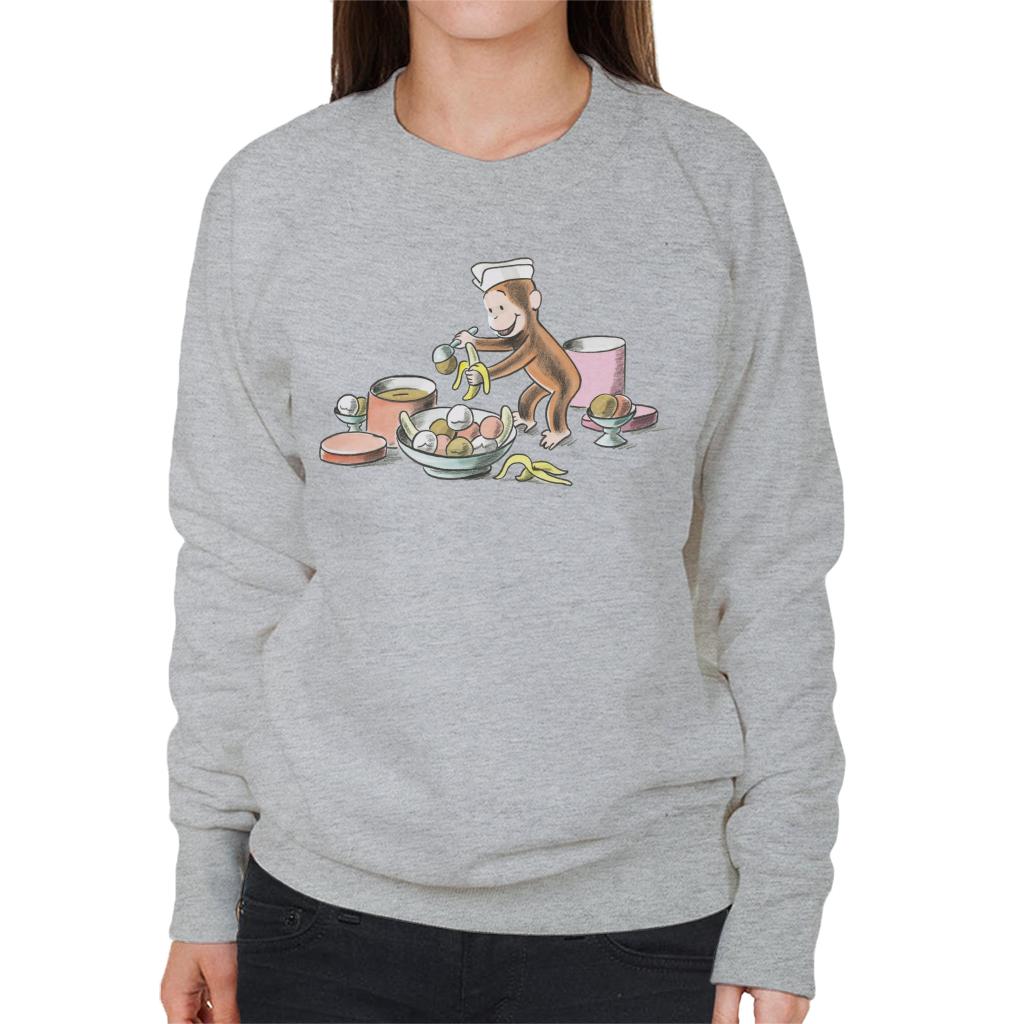 Curious George Ice Cream And Bananas Women's Sweatshirt product image 1