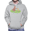 Curious George Stroking Dog Men's Hooded Sweatshirt product image 1