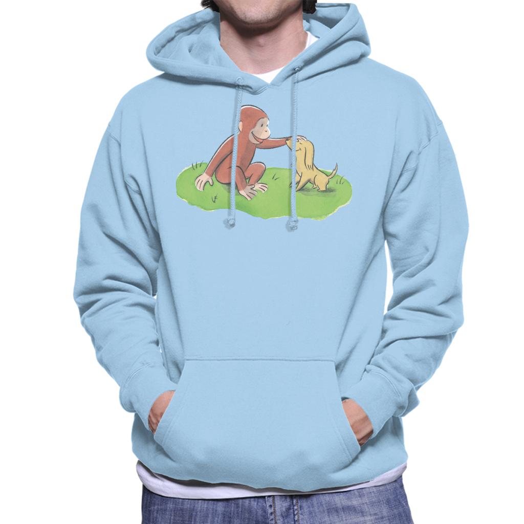 Curious George Stroking Dog Men's Hooded Sweatshirt product image 6