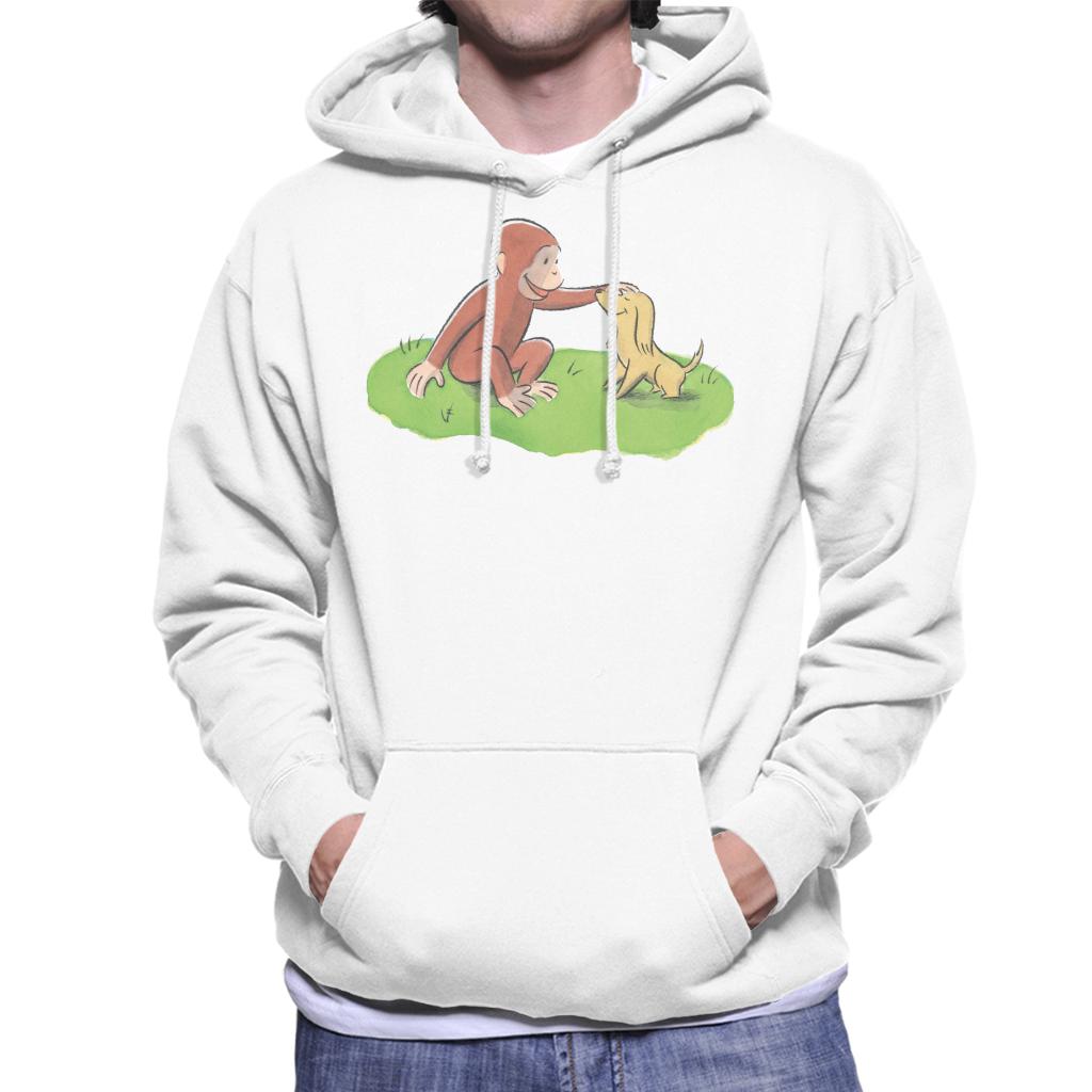 Curious George Stroking Dog Men's Hooded Sweatshirt product image 4