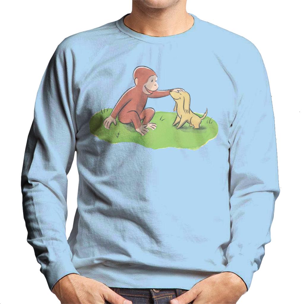 Curious George Stroking Dog Men's Sweatshirt product image 6