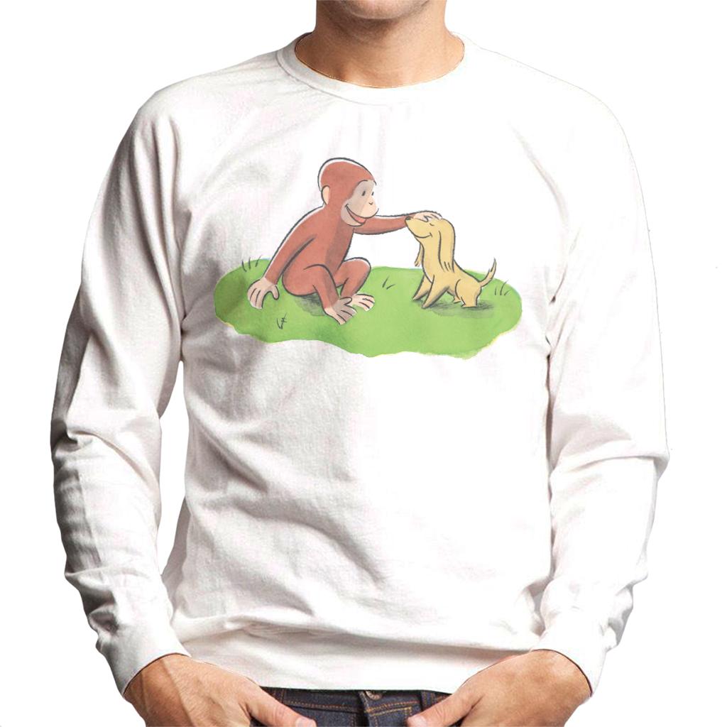 Curious George Stroking Dog Men's Sweatshirt product image 4