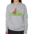 Curious George Stroking Dog Women's Sweatshirt product image 1