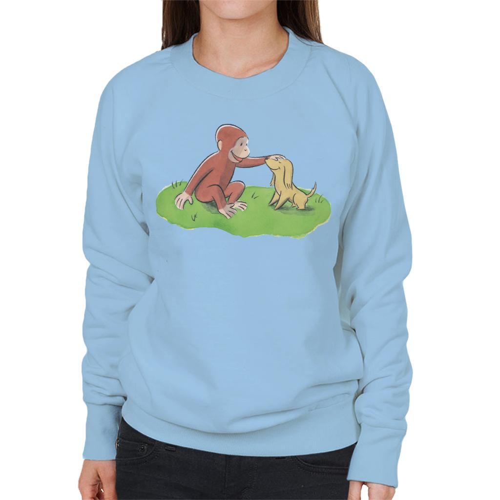 Curious George Stroking Dog Women's Sweatshirt product image 6