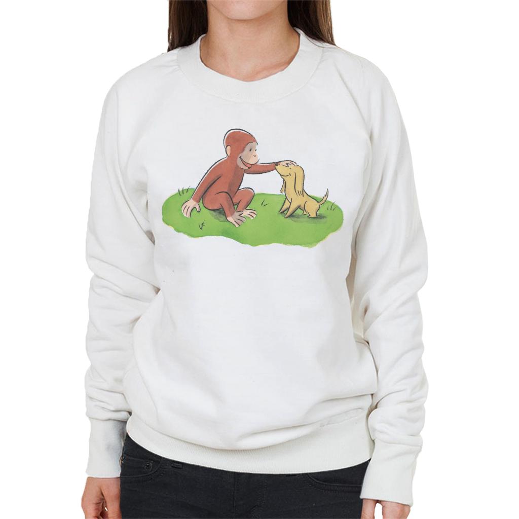 Curious George Stroking Dog Women's Sweatshirt product image 4