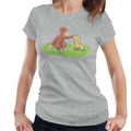 Curious George Stroking Dog Women's T-Shirt product image 1