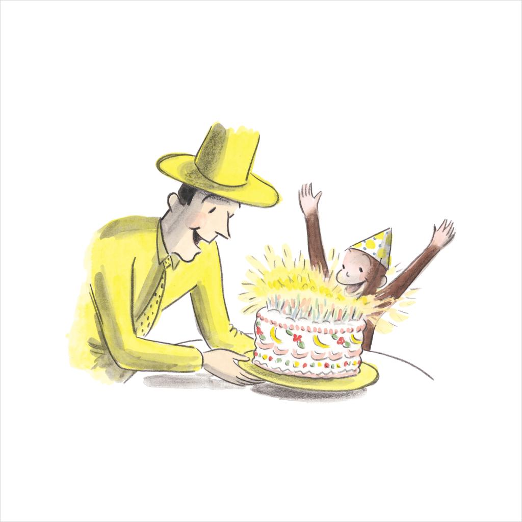Curious George Birthday Cake Men's Hooded Sweatshirt product image 5
