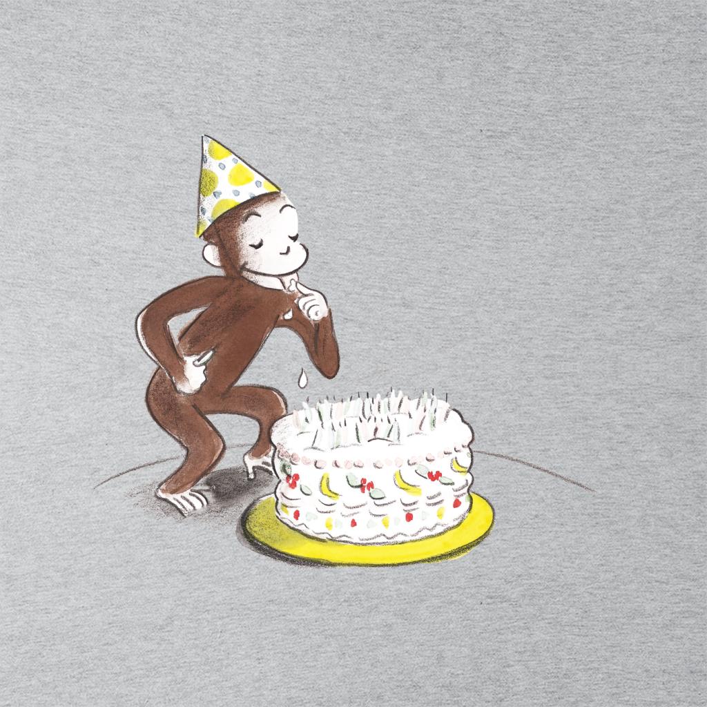 Curious George Eating Birthday Cake Men's T-Shirt product image 2