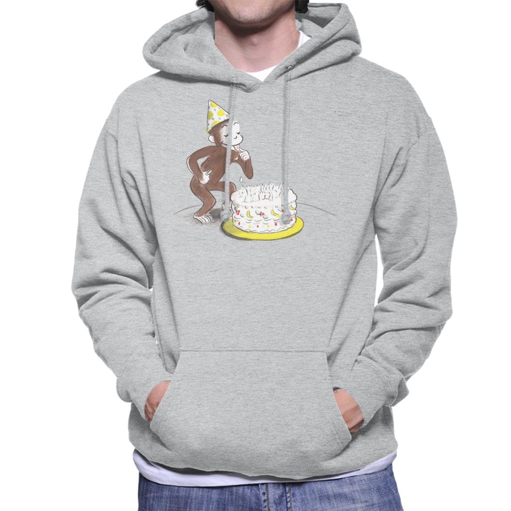 Curious George Eating Birthday Cake Men's Hooded Sweatshirt product image 1
