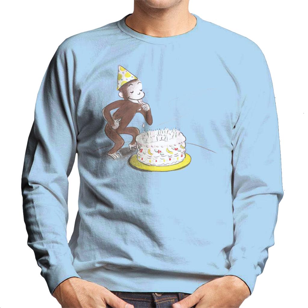 Curious George Eating Birthday Cake Men's Sweatshirt product image 6