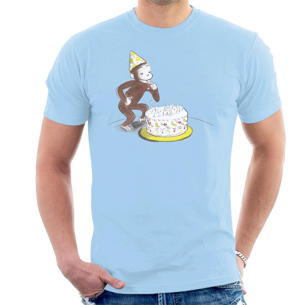 Curious George Eating Birthday Cake Men's T-Shirt product image 6