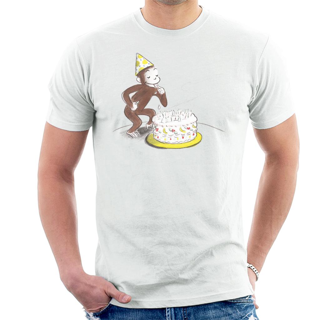 Curious George Eating Birthday Cake Men's T-Shirt product image 4