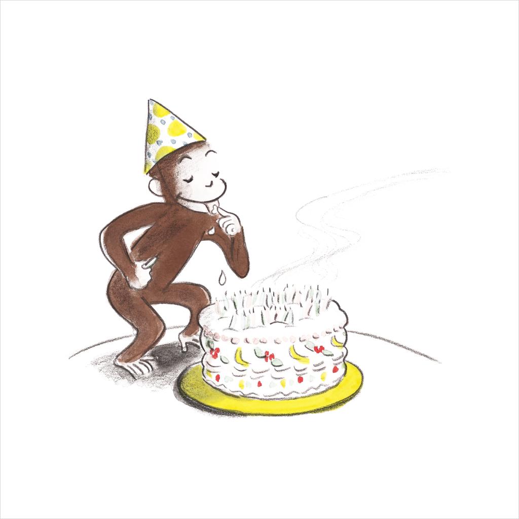 Curious George Eating Birthday Cake Men's Sweatshirt product image 5
