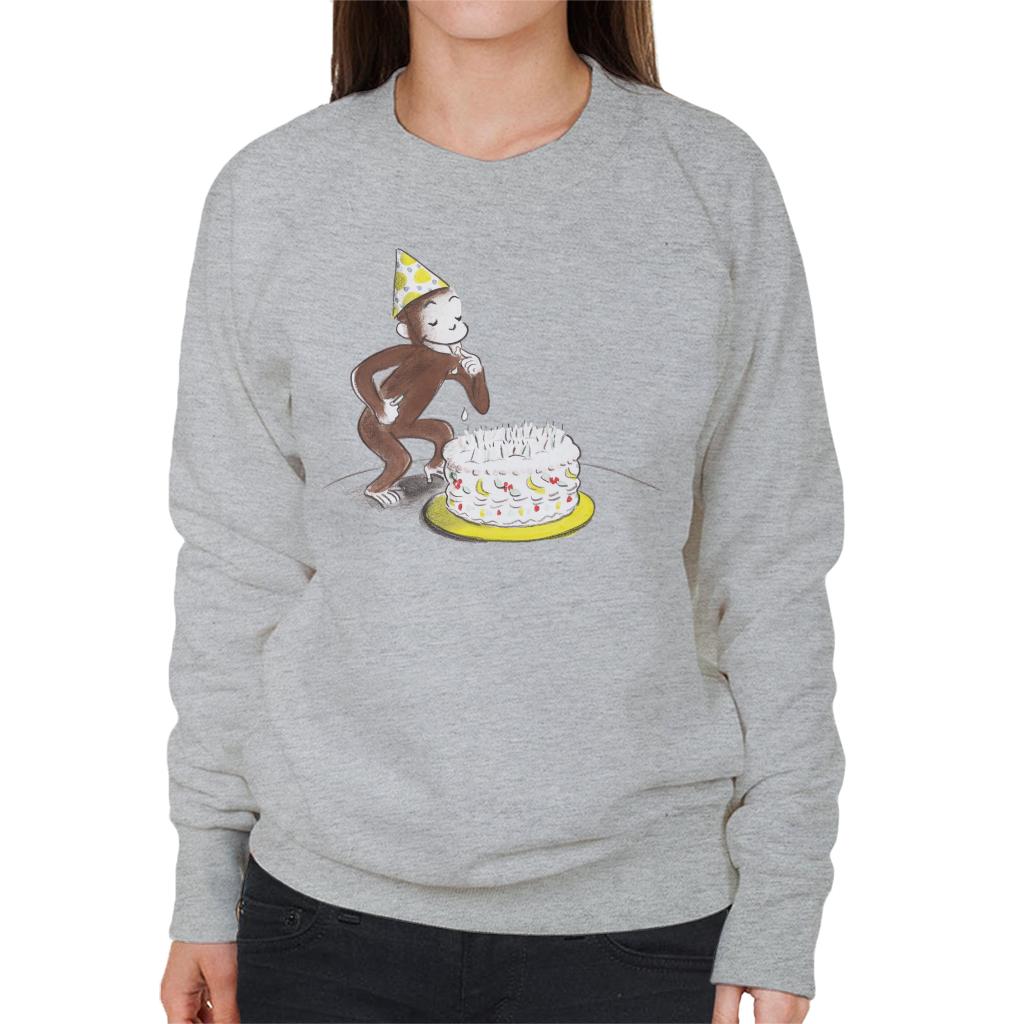 Curious George Eating Birthday Cake Women's Sweatshirt product image 1