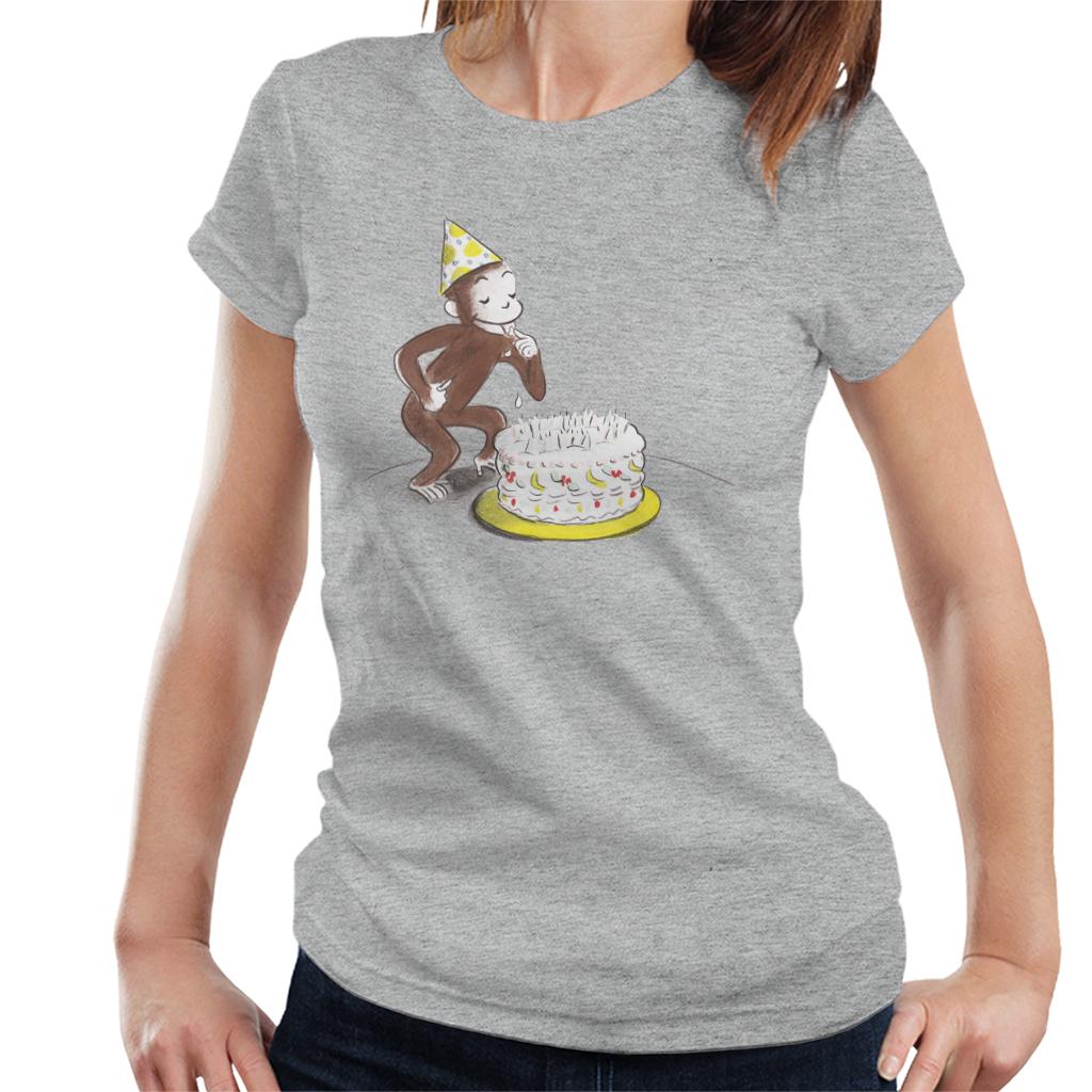 Curious George Eating Birthday Cake Women's T-Shirt product image 1