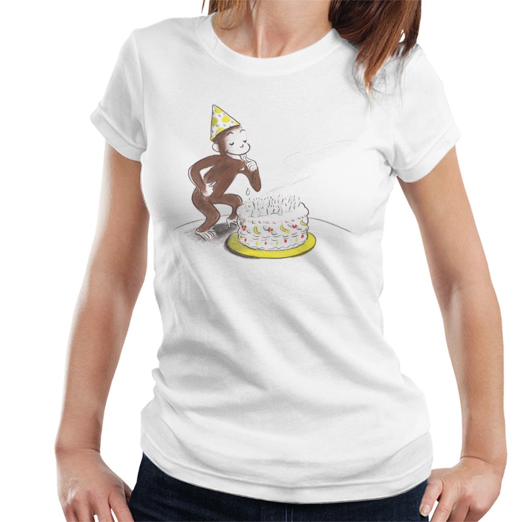 Curious George Eating Birthday Cake Women's T-Shirt product image 4