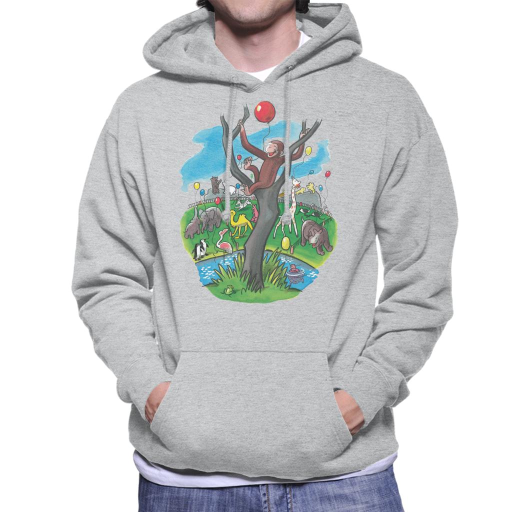 Curious George In A Tree At The Zoo Men's Hooded Sweatshirt product image 1